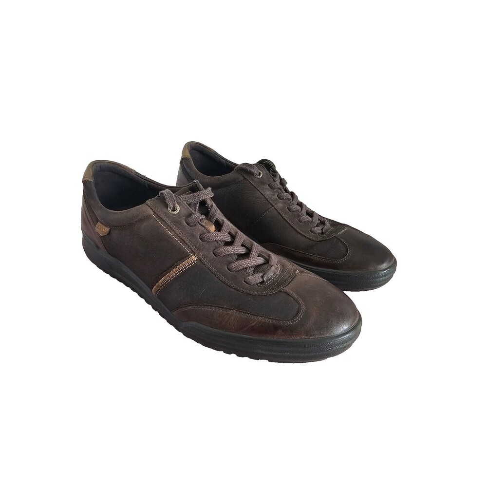 Ecco Active CFS Vortex  Brown Lace Up Leather Shock Point Shoes EUR 45 US 11